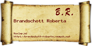 Brandschott Roberta névjegykártya